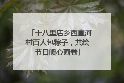 十八里店乡西直河村百人包粽子，共绘节日暖心画卷