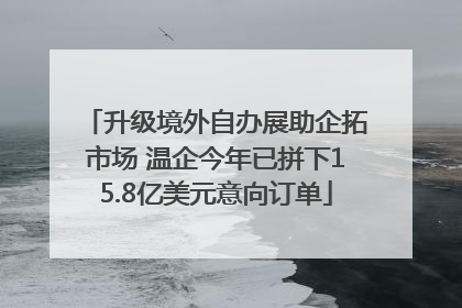 升级境外自办展助企拓市场 温企今年已拼下15.8亿美元意向订单