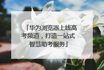 华为浏览器上线高考频道，打造一站式智慧助考服务