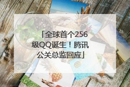 全球首个256级QQ诞生！腾讯公关总监回应