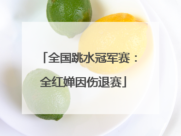 全国跳水冠军赛：全红婵因伤退赛