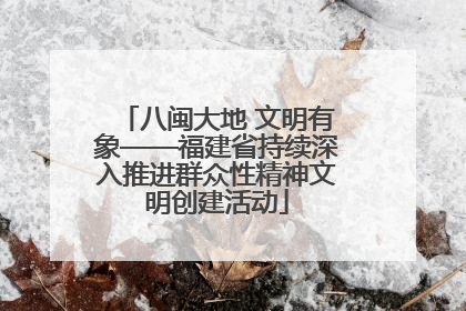 八闽大地 文明有象——福建省持续深入推进群众性精神文明创建活动