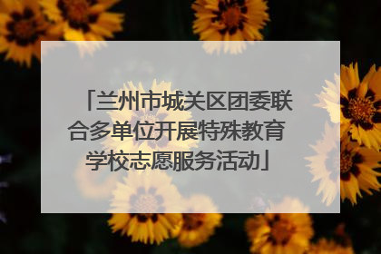 兰州市城关区团委联合多单位开展特殊教育学校志愿服务活动