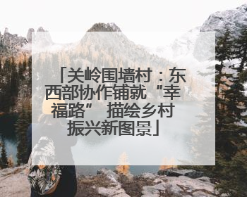 关岭围墙村：东西部协作铺就“幸福路” 描绘乡村振兴新图景