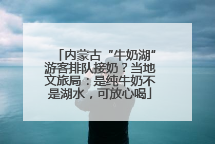 内蒙古“牛奶湖”游客排队接奶？当地文旅局：是纯牛奶不是湖水，可放心喝