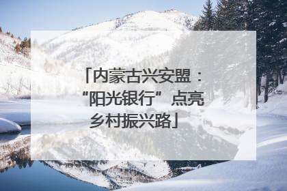内蒙古兴安盟：“阳光银行”点亮乡村振兴路