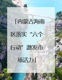 内蒙古海南区落实“六个行动”激发市场活力