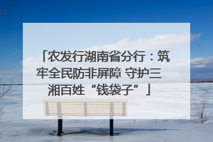农发行湖南省分行：筑牢全民防非屏障 守护三湘百姓“钱袋子”
