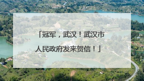 冠军，武汉！武汉市人民政府发来贺信！