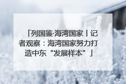 列国鉴·海湾国家丨记者观察：海湾国家努力打造中东“发展样本”