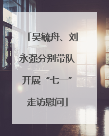 吴毓舟、刘永强分别带队开展“七一”走访慰问
