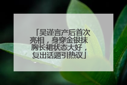 吴谨言产后首次亮相，身穿金银抹胸长裙状态大好，复出话题引热议