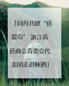 同舟共建“侨爱岛” 浙江省侨商会青委会代表团走进嵊泗