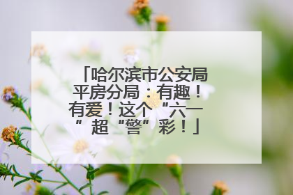 哈尔滨市公安局平房分局：有趣！有爱！这个“六一”超“警”彩！
