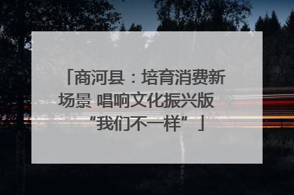 商河县：培育消费新场景 唱响文化振兴版“我们不一样”