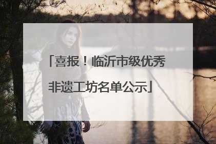 喜报！临沂市级优秀非遗工坊名单公示