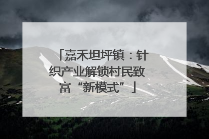 嘉禾坦坪镇：针织产业解锁村民致富“新模式”