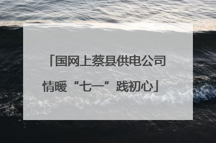 国网上蔡县供电公司情暖“七一”践初心