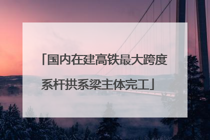 国内在建高铁最大跨度系杆拱系梁主体完工