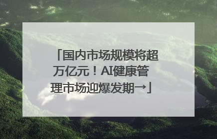 国内市场规模将超万亿元！AI健康管理市场迎爆发期→