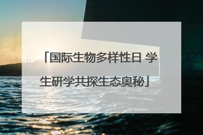 国际生物多样性日 学生研学共探生态奥秘