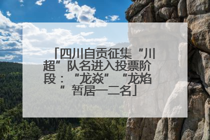 四川自贡征集“川超”队名进入投票阶段：“龙焱”“龙焰”暂居一二名