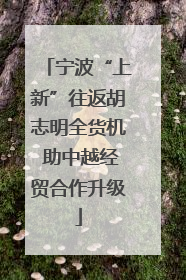 宁波“上新”往返胡志明全货机 助中越经贸合作升级