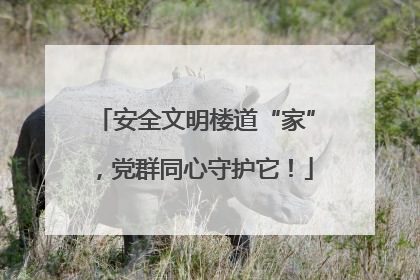 安全文明楼道“家”，党群同心守护它！