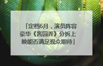 定档6月，演员阵容豪华《酱园弄》分拆上映能否满足观众期待