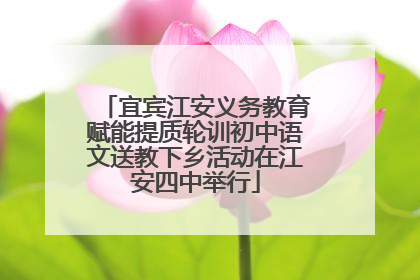 宜宾江安义务教育赋能提质轮训初中语文送教下乡活动在江安四中举行