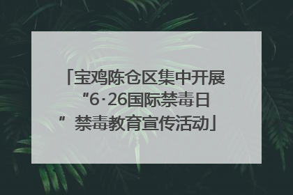 宝鸡陈仓区集中开展“6･26国际禁毒日”禁毒教育宣传活动