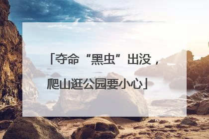 夺命“黑虫”出没，爬山逛公园要小心