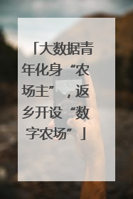 大数据青年化身“农场主”，返乡开设“数字农场”