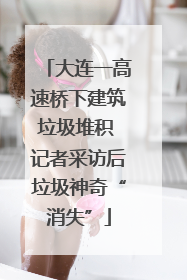 大连一高速桥下建筑垃圾堆积 记者采访后垃圾神奇“消失”