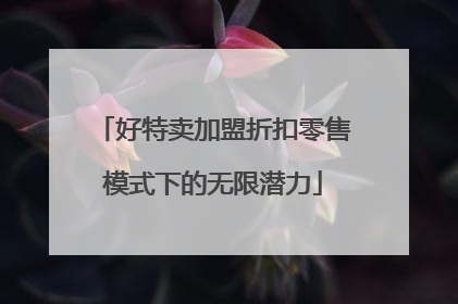 好特卖加盟折扣零售模式下的无限潜力