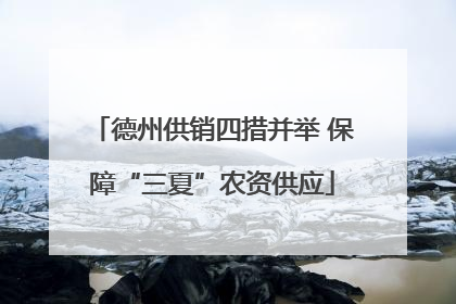 德州供销四措并举 保障“三夏”农资供应
