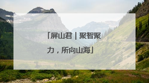 屏山君｜聚智聚力，所向山海