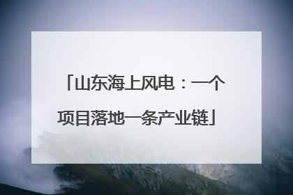 山东海上风电：一个项目落地一条产业链