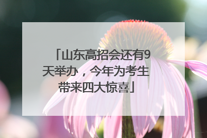 山东高招会还有9天举办，今年为考生带来四大惊喜