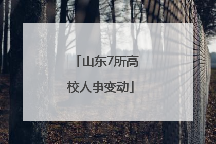 山东7所高校人事变动