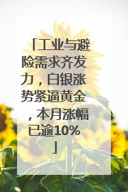 工业与避险需求齐发力，白银涨势紧逼黄金，本月涨幅已逾10%