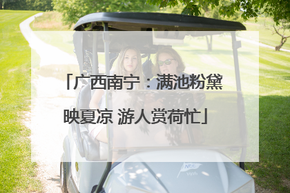 广西南宁：满池粉黛映夏凉 游人赏荷忙