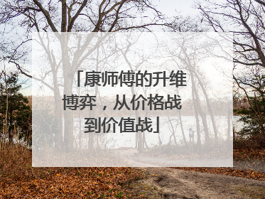 康师傅的升维博弈，从价格战到价值战