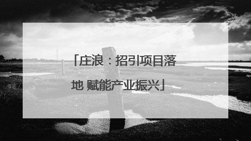 庄浪：招引项目落地 赋能产业振兴