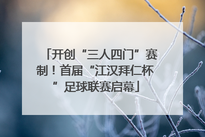 开创“三人四门”赛制！首届“江汉拜仁杯”足球联赛启幕