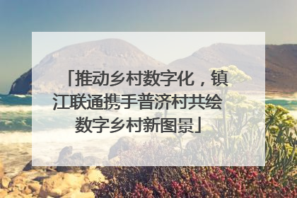 推动乡村数字化，镇江联通携手普济村共绘数字乡村新图景