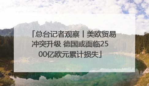 总台记者观察丨美欧贸易冲突升级 德国或面临2500亿欧元累计损失