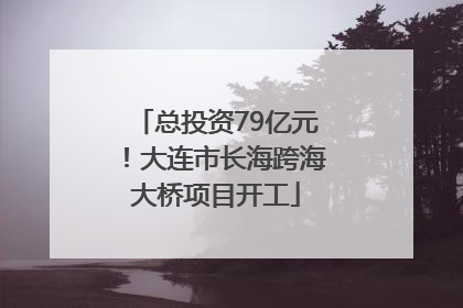 总投资79亿元！大连市长海跨海大桥项目开工