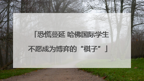 恐慌蔓延 哈佛国际学生不愿成为博弈的“棋子”
