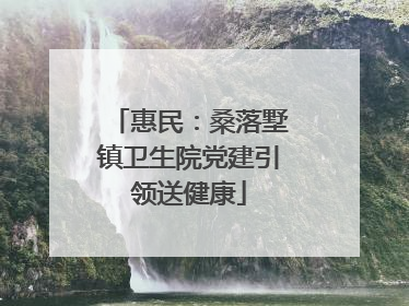 惠民：桑落墅镇卫生院党建引领送健康